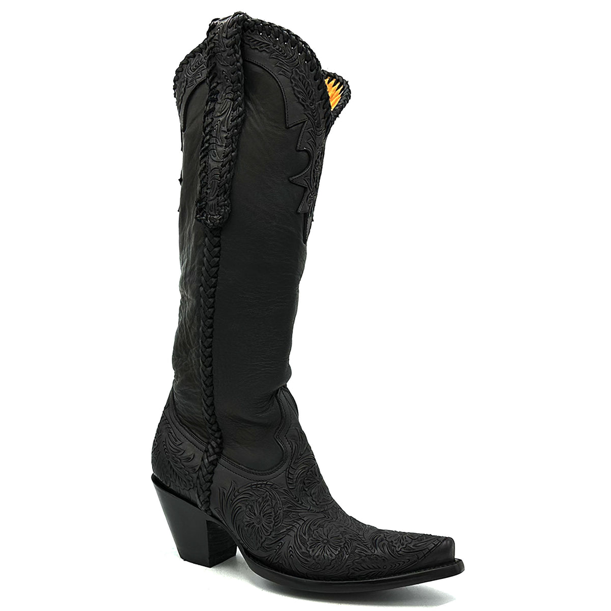 Women's Black Handtooled Cowboy Boots | Los Angeles – Boot Star USA