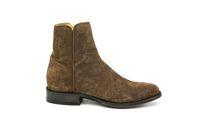 Two-tone tan and brown sueded lamb leather
Inside Zip
7