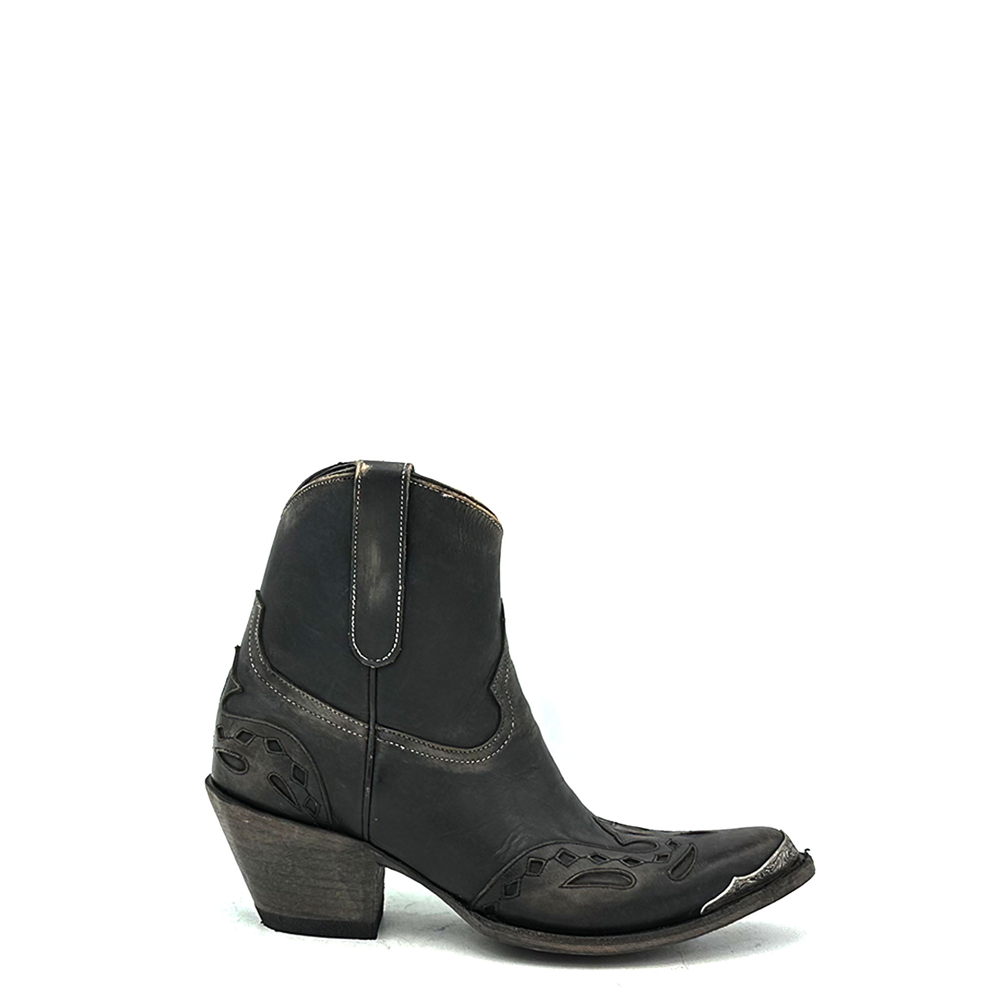 Mandy Ankle Zip in Black