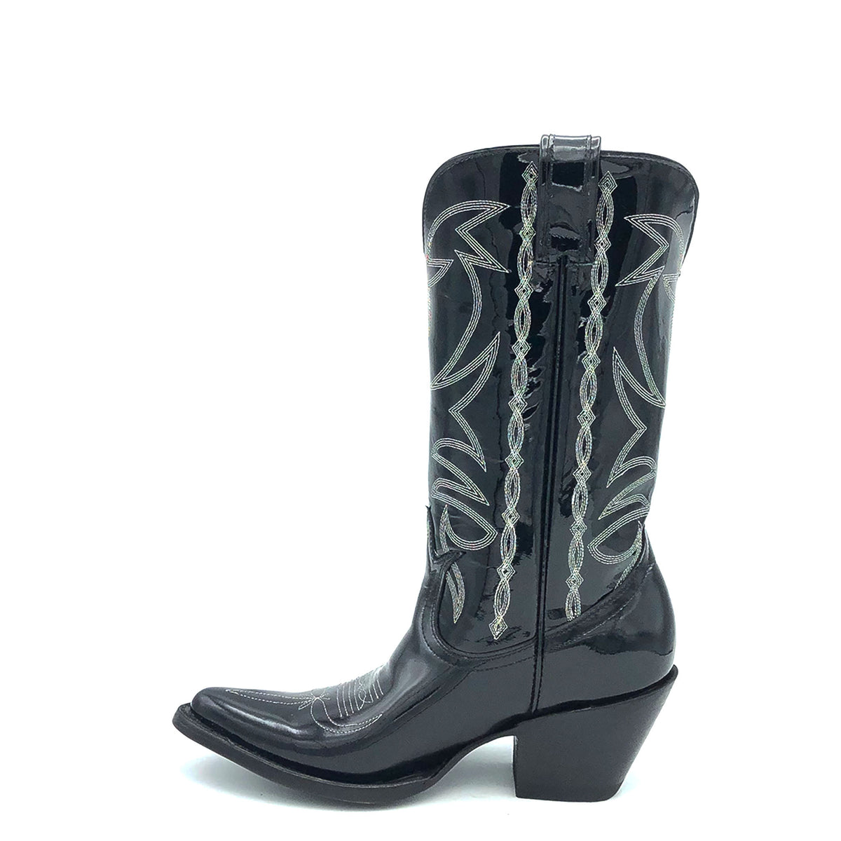 Women's Black Patent Leather Cowboy Boots Los Angeles Boot Star USA